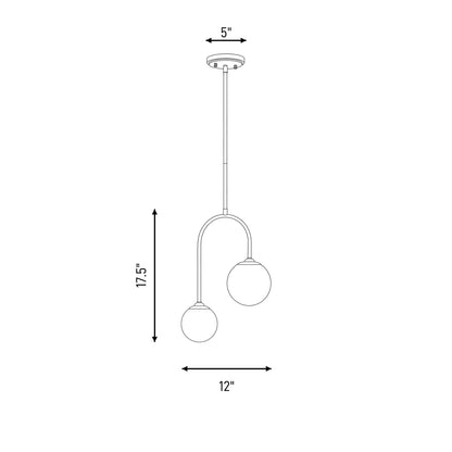 Savoy House Chester 2 Lt Pendant, White Opal, Matte Black
