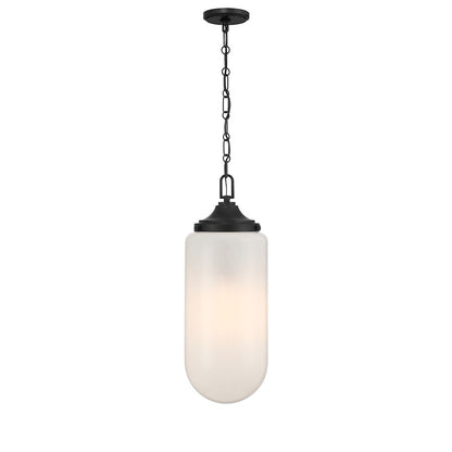 3 Light Pendant, Matte Black/Strie