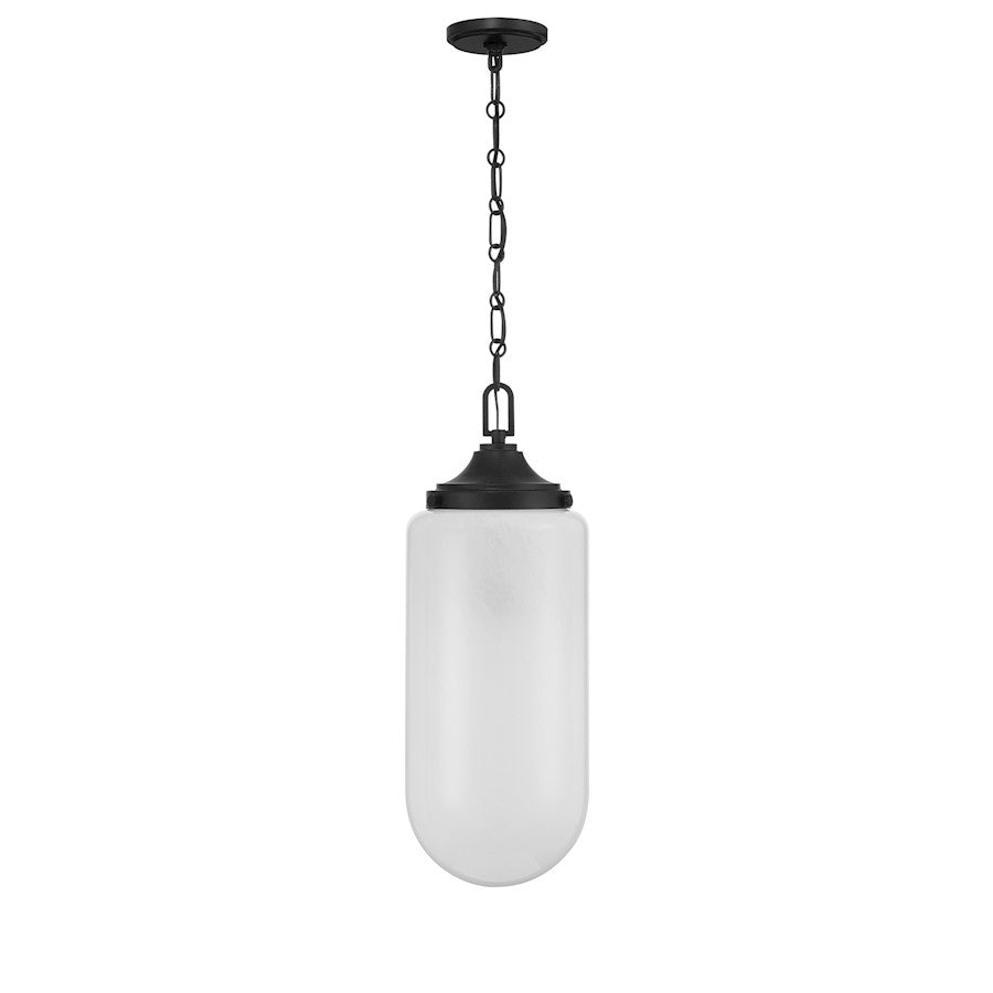 3 Light Pendant, Matte Black/Strie