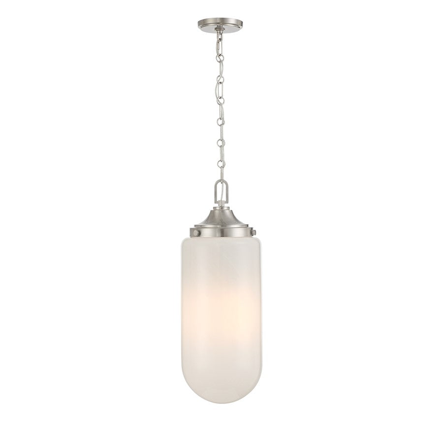 3 Light Pendant, Satin Nickel/Strie