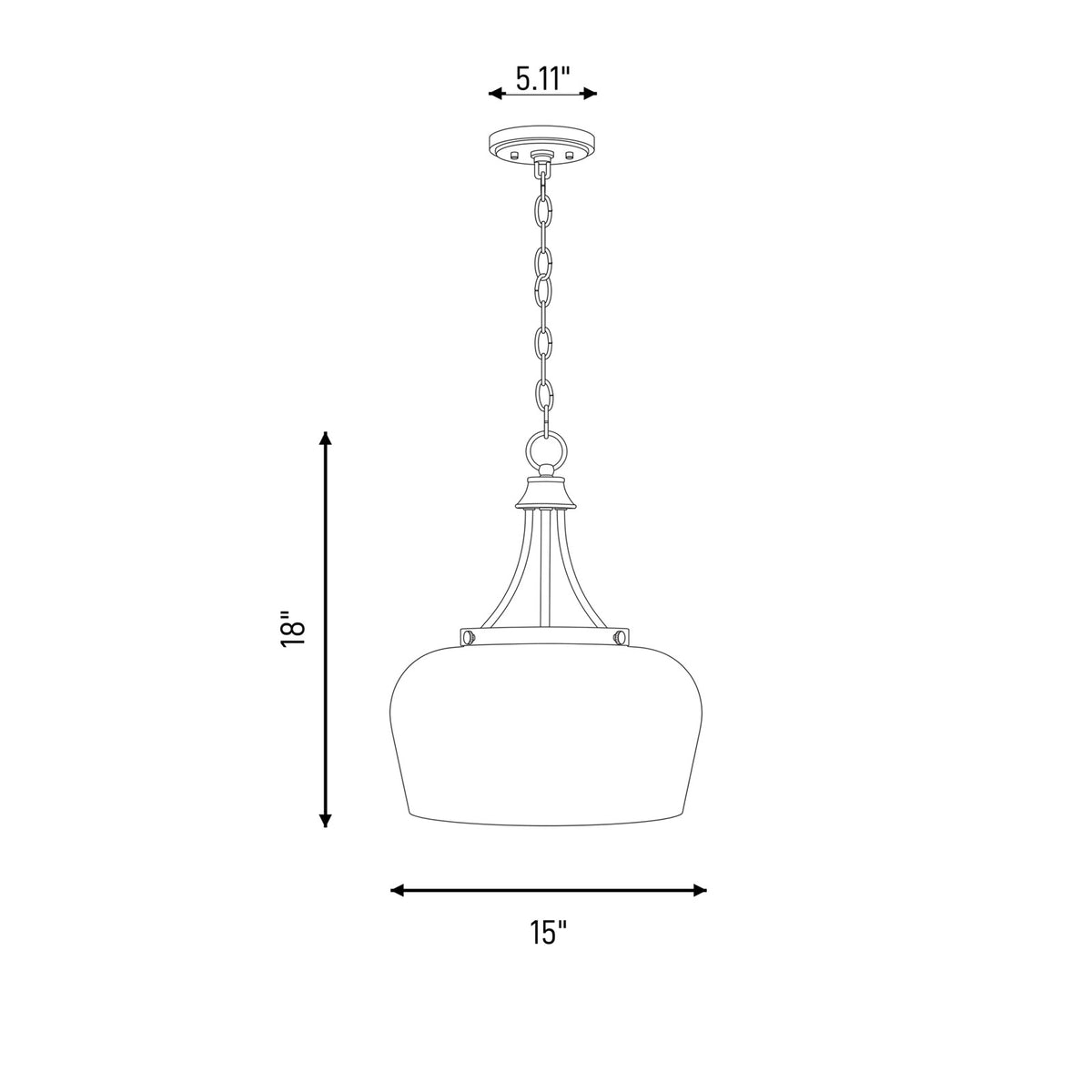 Savoy House Essentials Octave 3 Lt Pendant, Warm Brass