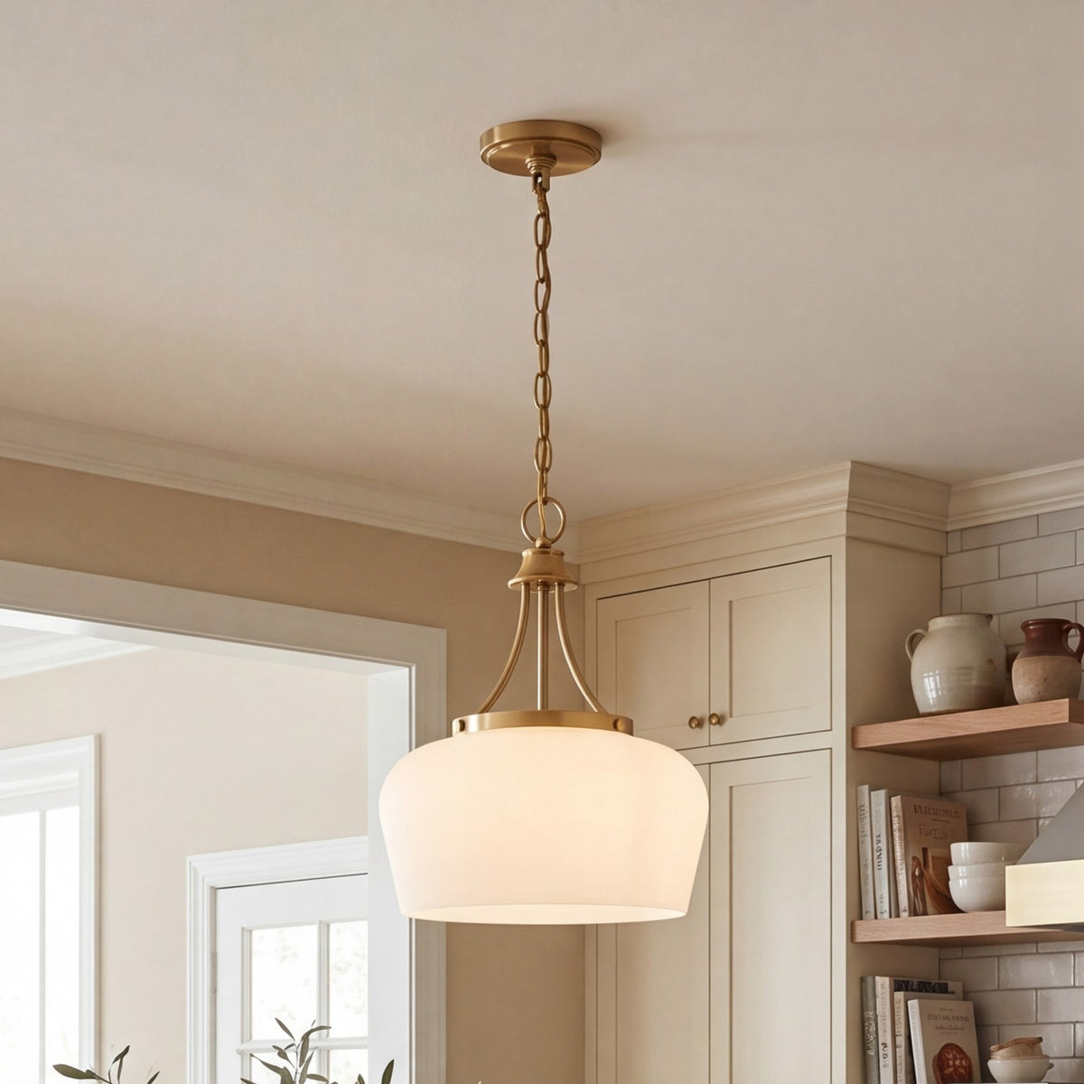 Savoy House Essentials Octave 3 Lt Pendant, Warm Brass