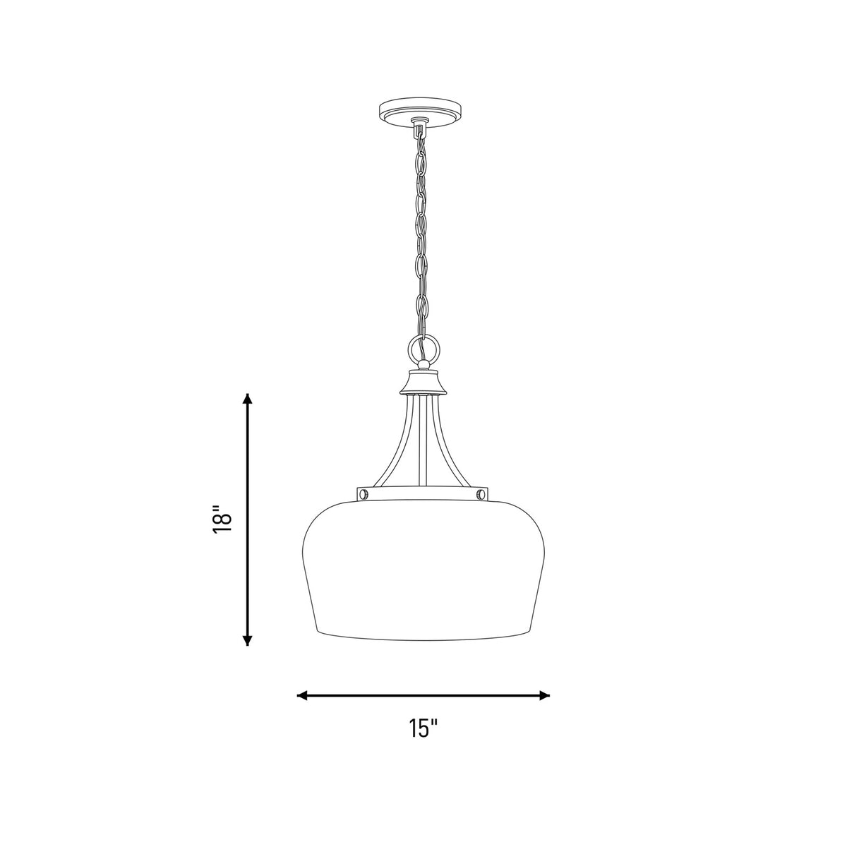 Savoy House Essentials Octave 3 Lt Pendant, Warm Brass
