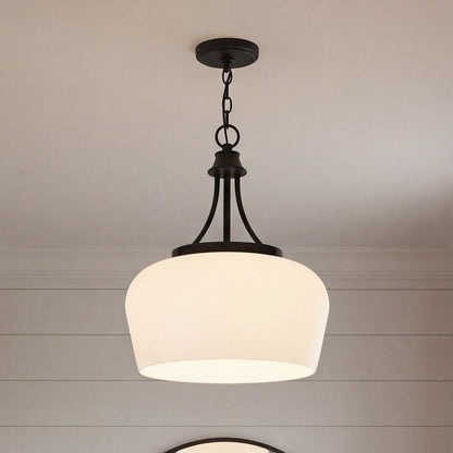Savoy House Essentials Octave 3 Lt Pendant, White, Matte Black