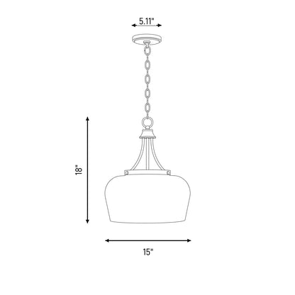 Savoy House Essentials Octave 3 Lt Pendant, Satin, Satin Nickel