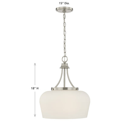 Savoy House Essentials Octave 3 Lt Pendant, Satin, Satin Nickel