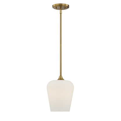 Savoy House Essentials Octave 1 Lt Pendant, Warm Brass
