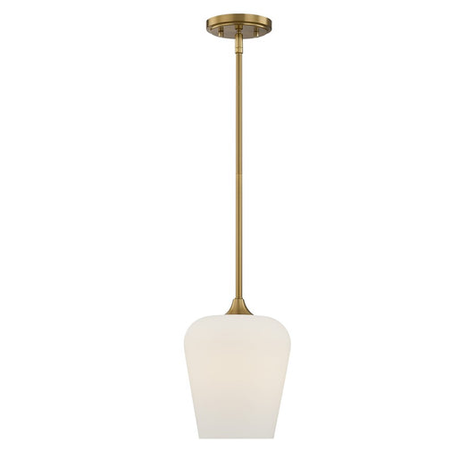 Savoy House Essentials Octave 1 Lt Pendant, Warm Brass