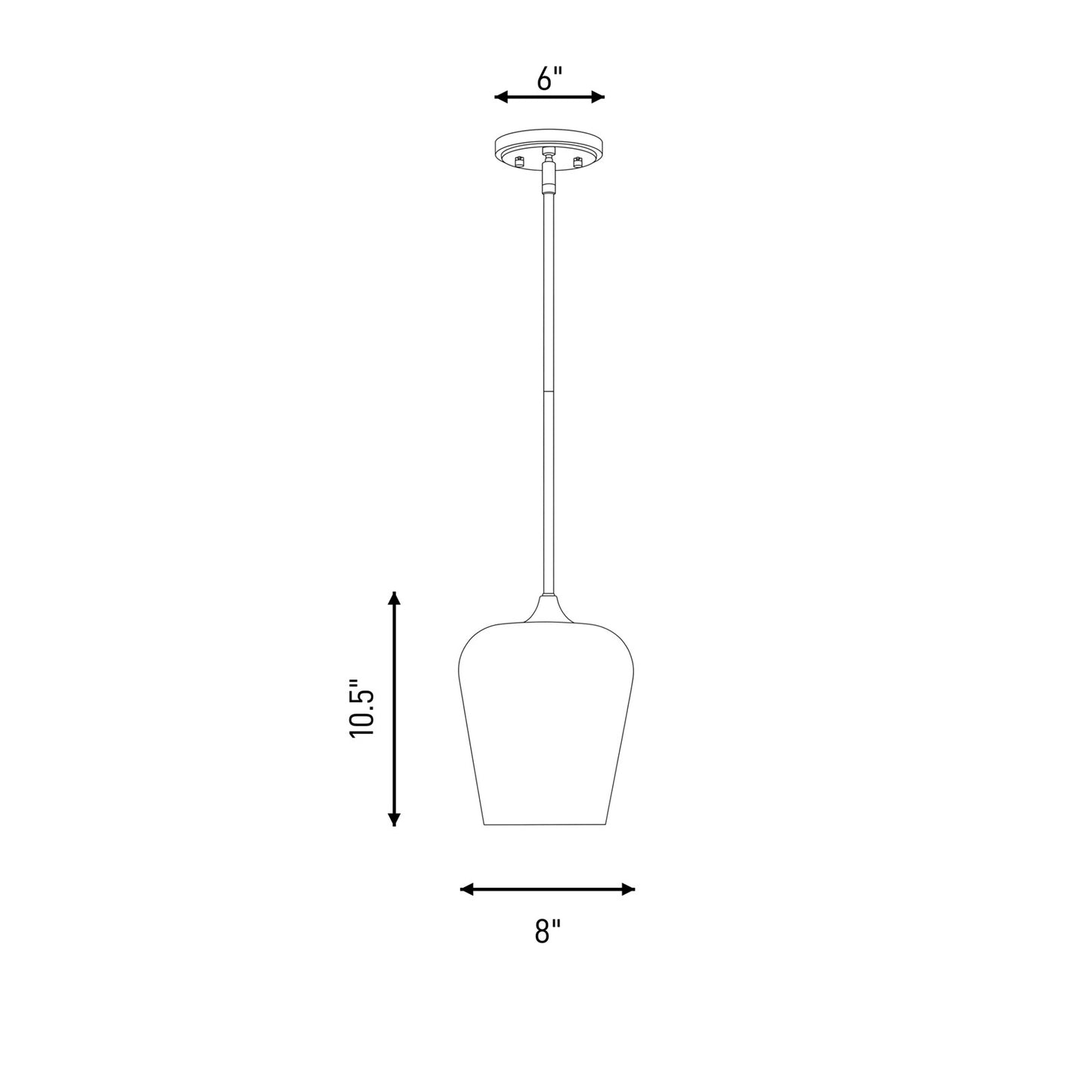 Savoy House Essentials Octave 1 Lt Pendant, Warm Brass