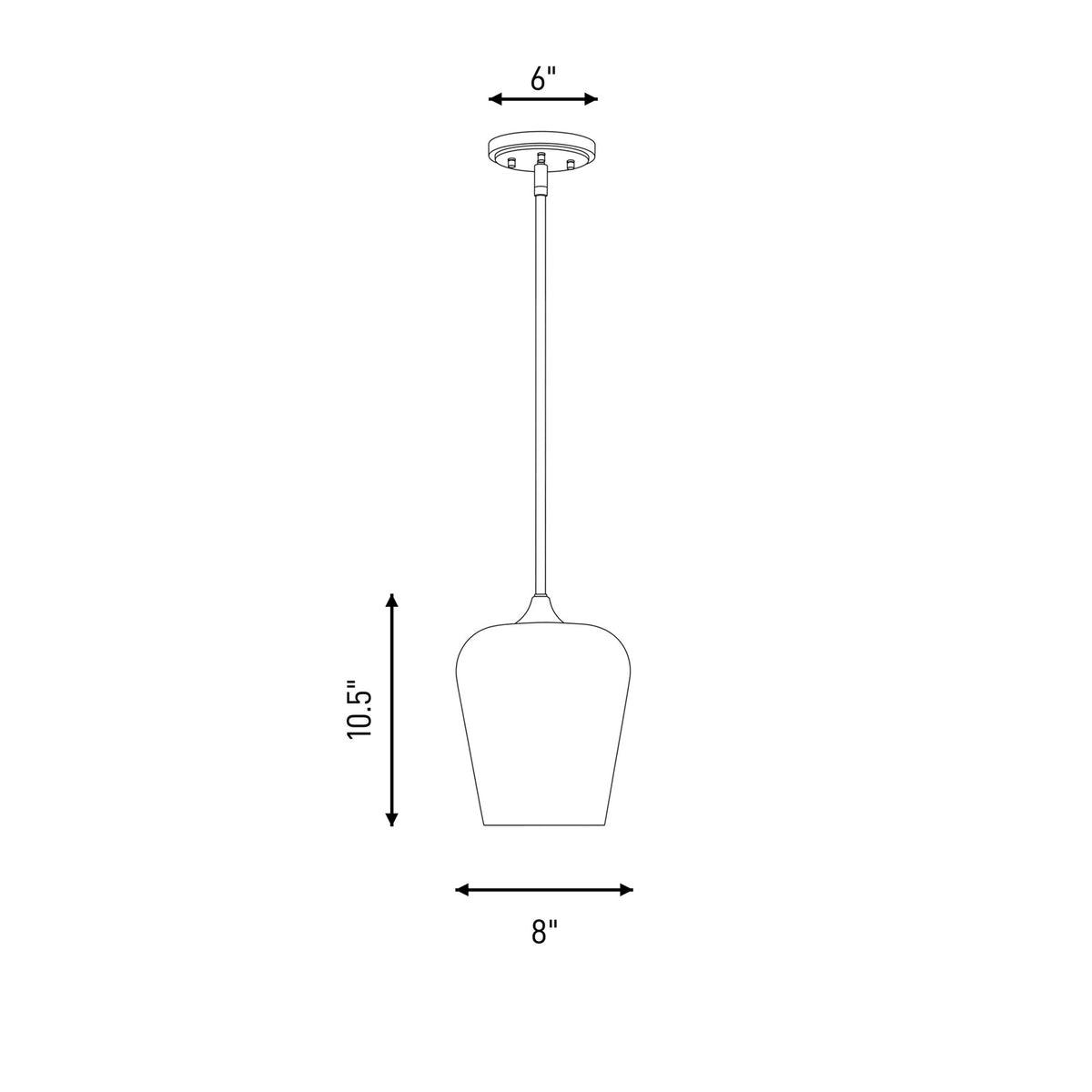 Savoy House Essentials Octave 1 Lt Pendant, Satin, Satin Nickel