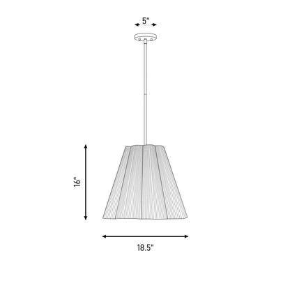 Savoy House Rosa 4Lt Pendant, White Cotton, Noble Brass