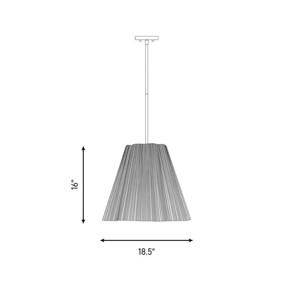 Savoy House Rosa 4Lt Pendant, White Cotton, Noble Brass