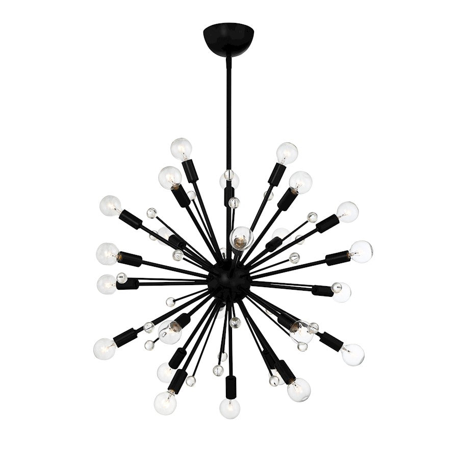24-Light Chandelier, Matte Black