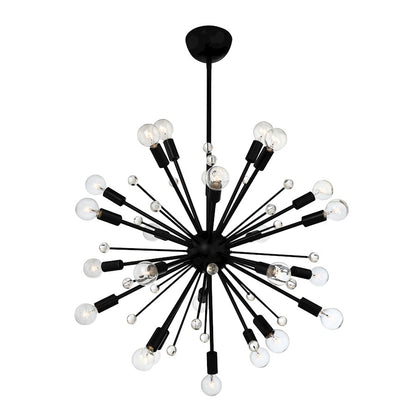 24-Light Chandelier, Matte Black