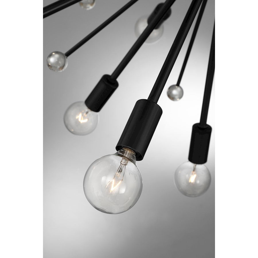 24-Light Chandelier, Matte Black