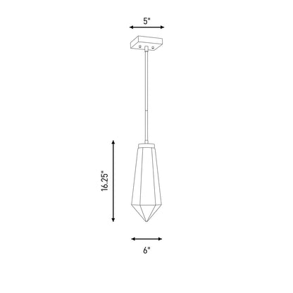 Savoy House Leland 1 Lt Mini-Pendant, White, Noble Brass