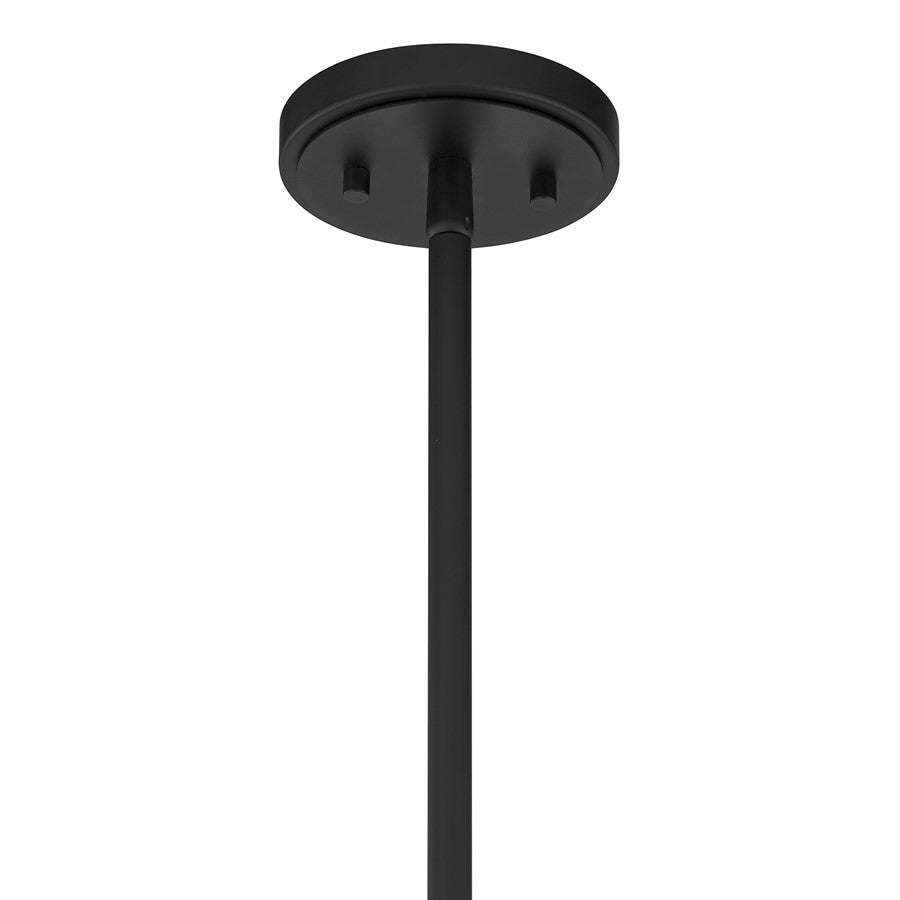 Savoy House Reddick 3 Lt Pendant, Clear Geometric, Matte Black