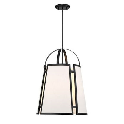 4 Light Pendant, Matte Black
