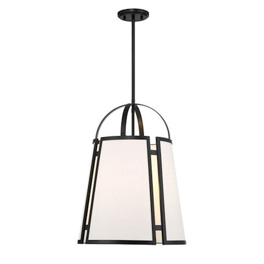 4 Light Pendant, Matte Black