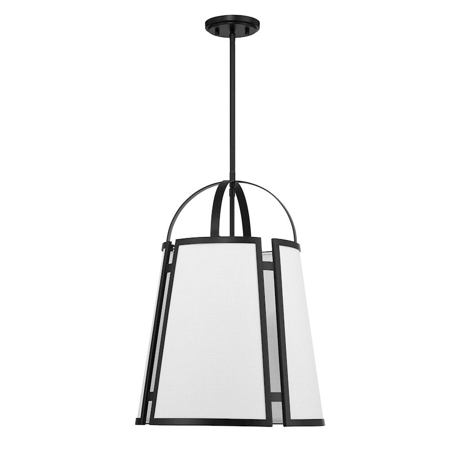 4 Light Pendant, Matte Black