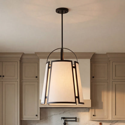 4 Light Pendant, Matte Black