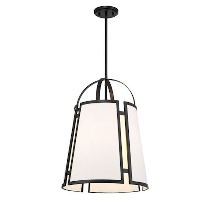 4 Light Pendant, Matte Black