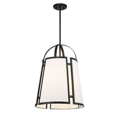 4 Light Pendant, Matte Black
