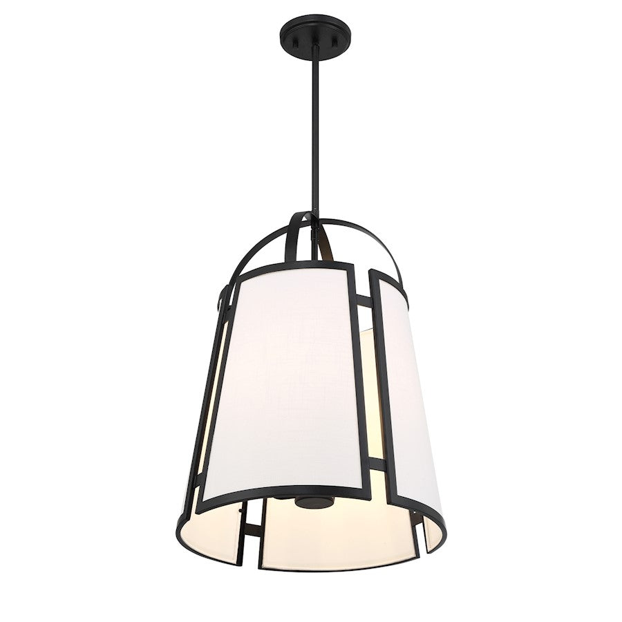4 Light Pendant, Matte Black