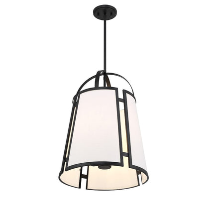4 Light Pendant, Matte Black