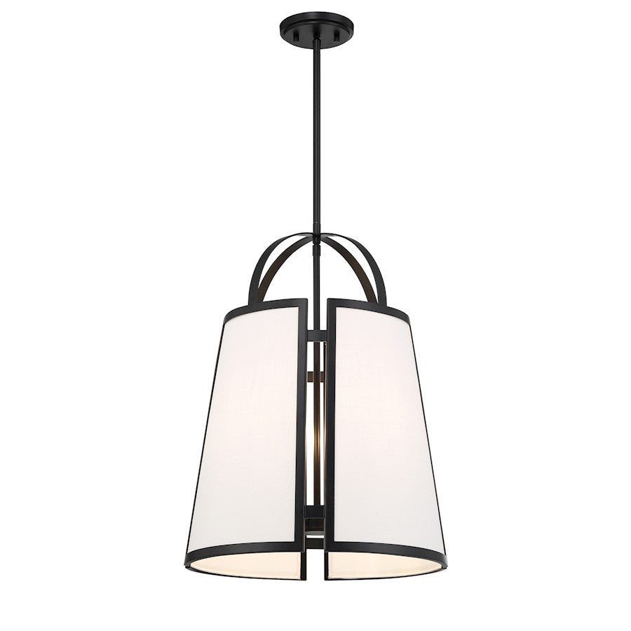 4 Light Pendant, Matte Black