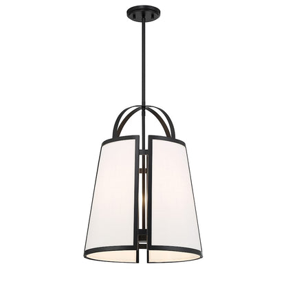 4 Light Pendant, Matte Black