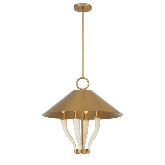 Savoy House Hearne 4 Lt Pendant, Warm Brass, Warm Brass