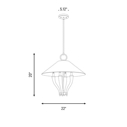 Savoy House Hearne 4 Lt Pendant, Warm Brass, Warm Brass