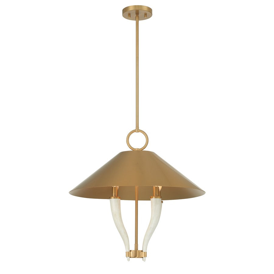 Savoy House Hearne 4 Lt Pendant, Warm Brass, Warm Brass