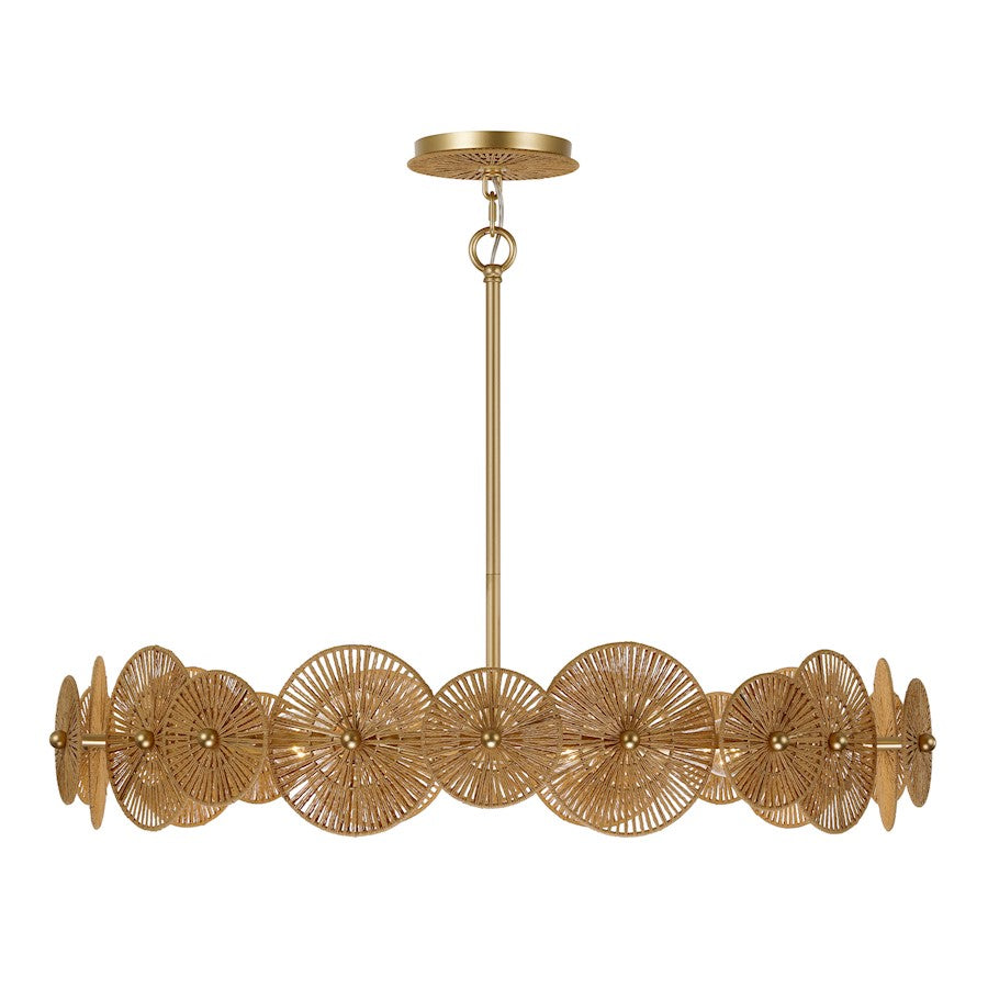 Savoy House Abbott 5 Light Pendant, Distressed Gold - 7-6381-5-60