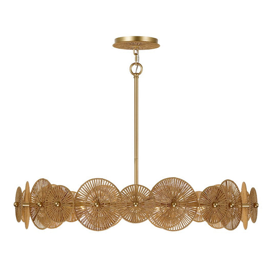 Savoy House Abbott 5 Light Pendant, Distressed Gold