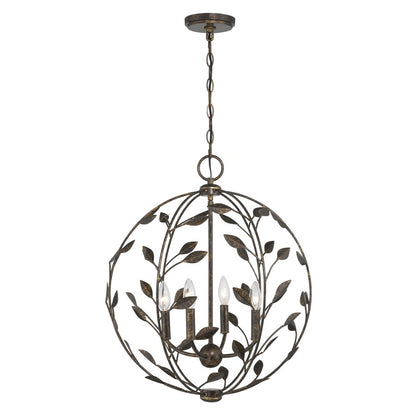 Savoy House Laska 4 Lt Pendant, Enchanted Bronze