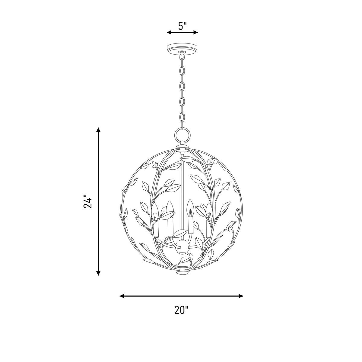 Savoy House Laska 4 Lt Pendant, Enchanted Bronze