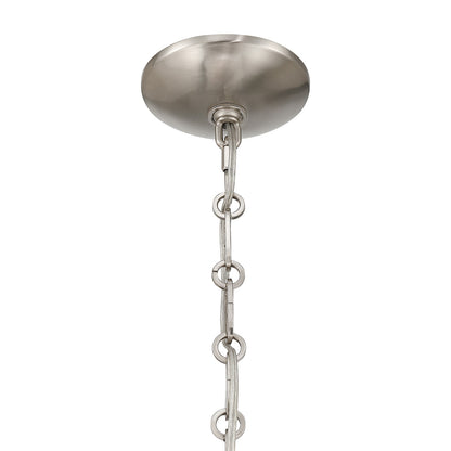 Savoy House Montrose 14in 1-Light Pendant | Vintage Satin Nickel and White Opal Glass | Kitchen & Breakfast Nook | 14 x 14 x 16.38 in | Model 7-6999-1-SN