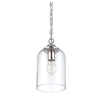 1 Light Pendant, Polished Nickel