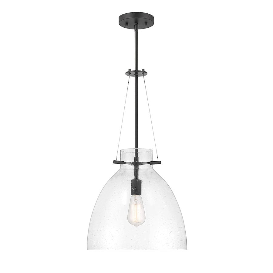 1 Light Pendant, Matte Black