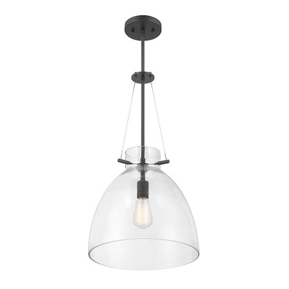 1 Light Pendant, Matte Black