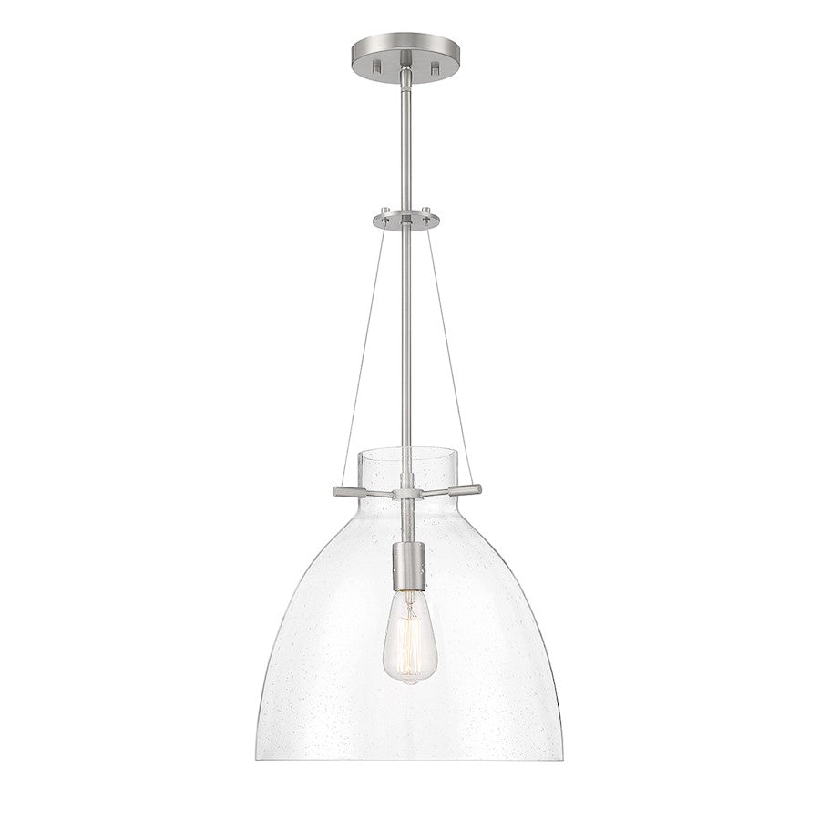 1 Light Pendant, Satin Nickel