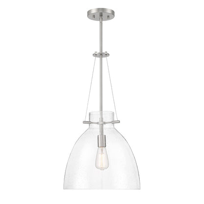1 Light Pendant, Satin Nickel