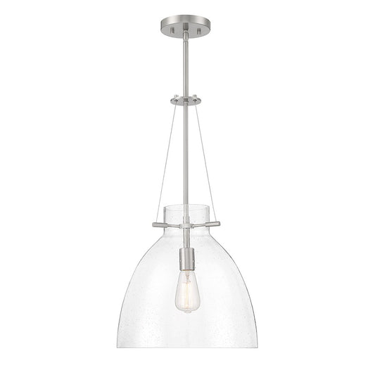 1 Light Pendant, Satin Nickel