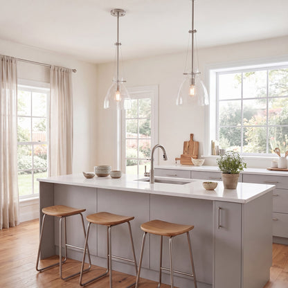 1 Light Pendant, Satin Nickel