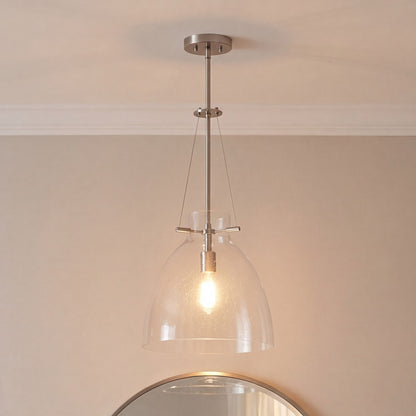 1 Light Pendant, Satin Nickel