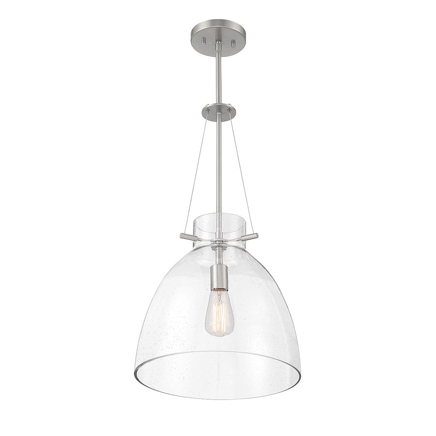 1 Light Pendant, Satin Nickel