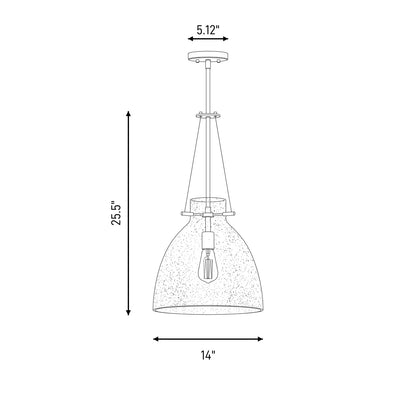 1 Light Pendant, Satin Nickel