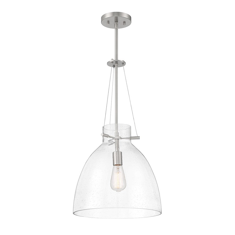 1 Light Pendant, Satin Nickel